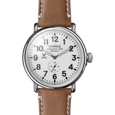 image of UVA Shinola The Runwell White Dial Tan Leather Strap Watch 47mm by M.LaHart & Co. with sku:40218