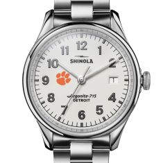 Clemson Shinola The Vinton Alabaster Dial Stainless Steel Watch 38mm by M.LaHart & Co.