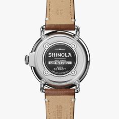 University of South Carolina Shinola The Runwell White Dial Tan Leather Strap Watch 41mm by M.LaHart & Co.