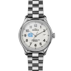University of North Carolina Shinola The Vinton Alabaster Dial Stainless Steel Watch 38mm by M.LaHart & Co.