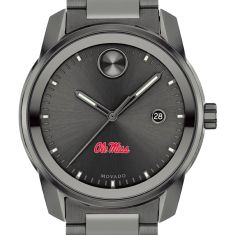 University of Mississippi Movado BOLD Date Gunmetal Grey Watch 42mm by M.LaHart & Co.