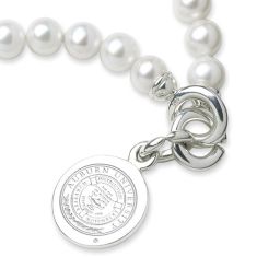 Auburn Freshwater Cultured Pearl Sterling Silver Charm Bracelet by M.LaHart & Co.
