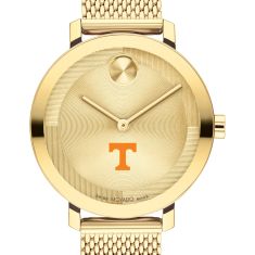 University of Tennessee Movado BOLD Gold-Tone Mesh Bracelet Watch 34mm by M.LaHart & Co.