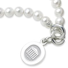 Ole Miss Freshwater Cultured Pearl Sterling Silver Charm Bracelet by M.LaHart & Co.