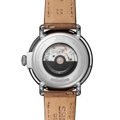 Auburn University Shinola The Runwell Automatic Blue Dial Tan Leather Strap Watch 45mm by M.LaHart & Co.