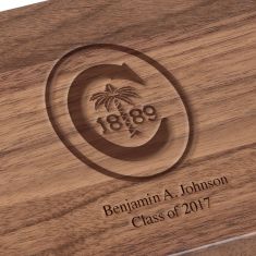 Clemson Solid Walnut Desk Box by M.LaHart & Co.