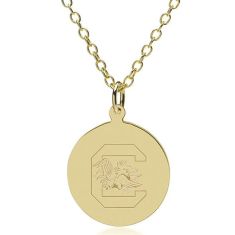 University of South Carolina 14k Yellow Gold Pendant Necklace by M.LaHart & Co.