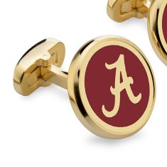 Alabama Enamel Gold-Tone Cufflinks by M.LaHart & Co.