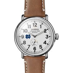 Notre Dame Shinola The Runwell White Dial Tan Leather Strap Watch 47mm by M.LaHart & Co.