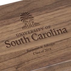 University of South Carolina Solid Walnut Desk Box by M.LaHart & Co.