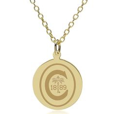 Clemson 14k Yellow Gold Pendant Necklace by M.LaHart & Co.