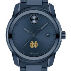University of Notre Dame Movado BOLD Date Blue Ion-Plated Watch 42mm by M.LaHart & Co.