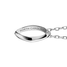 University of North Carolina Monica Rich Kosann Poesy Ring Sterling Silver Necklace by M.LaHart & Co.