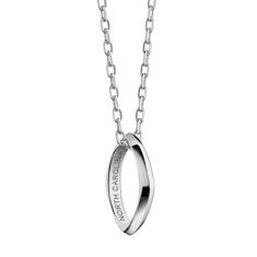 University of North Carolina Monica Rich Kosann Poesy Ring Sterling Silver Necklace by M.LaHart & Co.