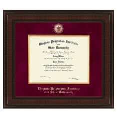 Virginia Tech Masters Ph.D. Excelsior Diploma Frame by M.LaHart & Co.