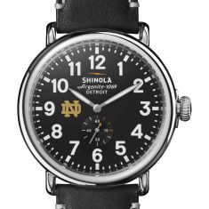 Notre Dame Shinola The Runwell Black Dial Leather Strap Watch 47mm by M.LaHart & Co.