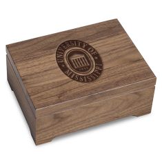 image of University of Mississippi Solid Walnut Desk Box by M.LaHart & Co. with sku:99478