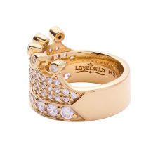 Metal Alchemist Lovechild by Snoop Dogg Broadus Prong-Set Cubic Zirconia 14k Gold-Plated Ring