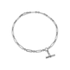 David Yurman Lexington E/W Chain Necklace in Sterling Silver with Diamonds, 7mm