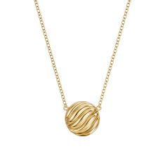 David Yurman Sculpted Cable Pendant Necklace in 18K Yellow Gold, 10mm 1