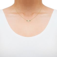 Desert Diamonds 1/2ctw 10k Yellow Gold Three-Stone Necklace
