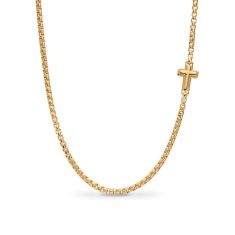Men's David Yurman Cross Station Necklace in 18K Yellow Gold, 3.4mm 1