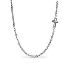 Men's David Yurman Cross Station Necklace in Sterling Silver, 3.6mm 1