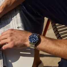 Citizen TSUYOSA Shore Automatic Navy Blue Dial Stainless Steel Watch 40mm - NJ0230-59L