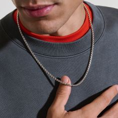 John Hardy 3.7mm Sterling Silver Box Chain Necklace