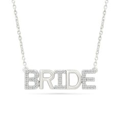 1/6ctw Diamond 'Bride' Sterling Silver Pendant Necklace