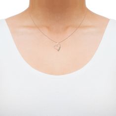 Desert Diamonds 1/4ctw 10k Rose Gold Heart Pendant Necklace