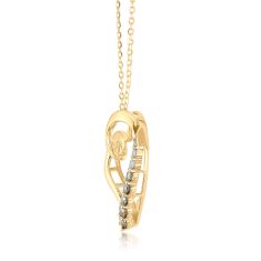Desert Diamonds 1/4ctw 10k Yellow Gold Heart Pendant Necklace