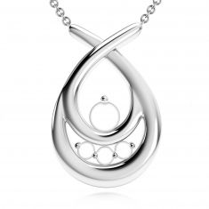Mother's Custom Birthstone Teardrop Family Necklace (2-4 Gemstones)