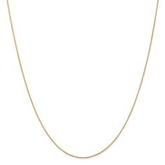 14k Yellow Gold 0.8mm Diamond-Cut Parisian Wheat Chain Necklace 1