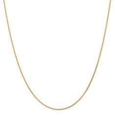 14k Yellow Gold 1mm Diamond-Cut Parisian Wheat Chain Necklace 1