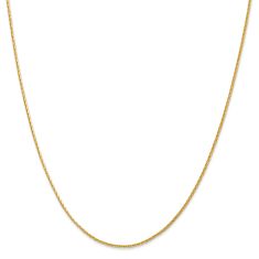 14k Yellow Gold 1.4mm Diamond-Cut Parisian Wheat Chain Necklace 1