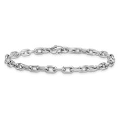 Platinum 4.7mm Cable Chain Bracelet 1