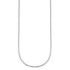 Platinum 1.2mm Box Chain Necklace 1