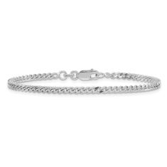 Sterling Silver 3mm Curb Chain Bracelet 1