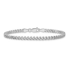 Sterling Silver 3.5mm Curb Chain Bracelet 1