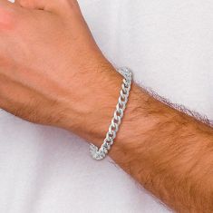 Sterling Silver 6.5mm Curb Chain Bracelet