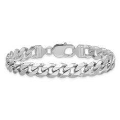 Sterling Silver 9.3mm Curb Chain Bracelet 1