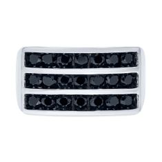 Men's 2ctw Black Diamond Sterling Silver Ring 1