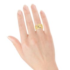 Desert Diamonds 1/2ctw 10k Yellow Gold Three-Stone Ring