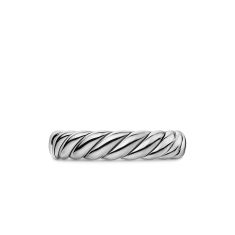 David Yurman Sculpted Cable Band Ring in Sterling Silver, 4.6mm