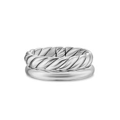 David Yurman DY Mercer Two Row Ring in Sterling Silver, 8mm 1