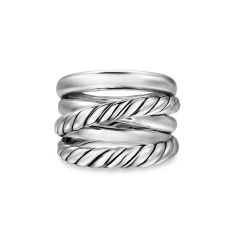David Yurman Crossover Five Row Ring in Sterling Silver, 17.5mm