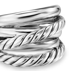 David Yurman Crossover Five Row Ring in Sterling Silver, 17.5mm