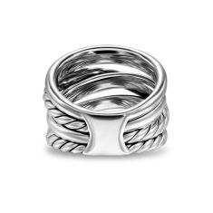 David Yurman Crossover Five Row Ring in Sterling Silver, 17.5mm