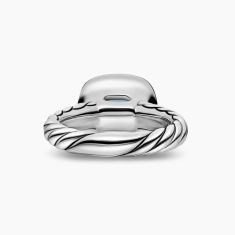 David Yurman DY Mercer Color Stone Ring in Sterling Silver with 18K Yellow Gold and Sky Blue Topaz, 10mm